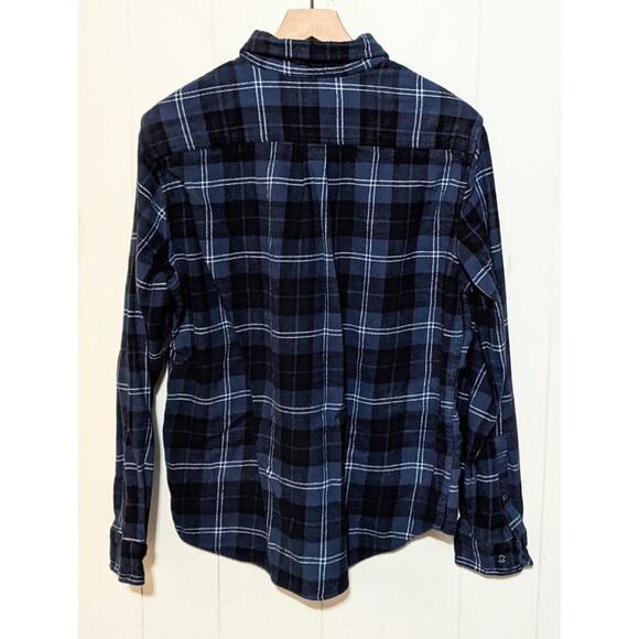 Eddie Bauer Shirt Mens XL Blue Plaid Flannel Button Down Long Sleeve Western - Picture 2 of 6